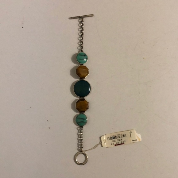 Bracelet: green & brown beads (Axcess) - Picture 2 of 11